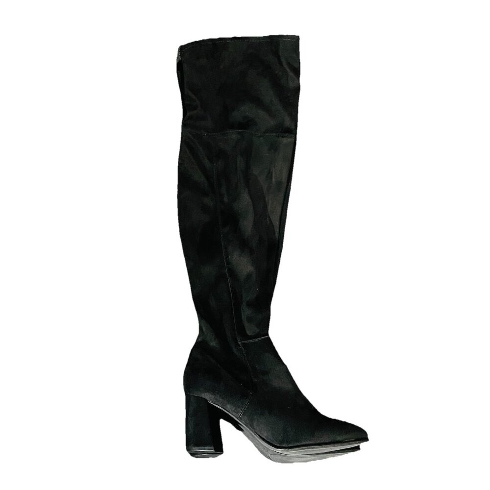 Marc Fisher Womens Shoes Size 9.5 Wide WC Black Over the Knee Heeled High Boots